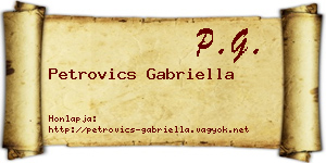 Petrovics Gabriella névjegykártya